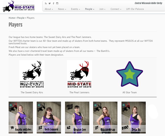 Mid-State Sisters of Skate Player Page