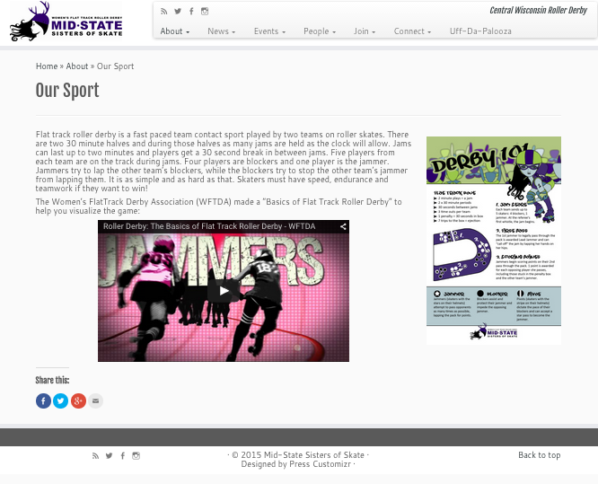 Mid-State Sisters of Skate Our Sport Page