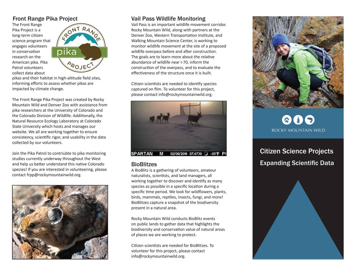 Citizen Science Projects Brochure Outside