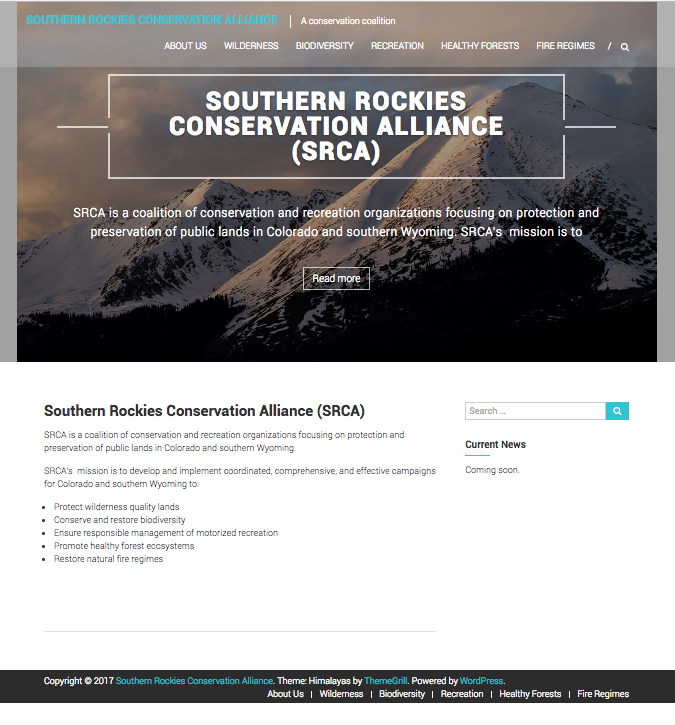 Southern Rockies Conservation Association Home Page