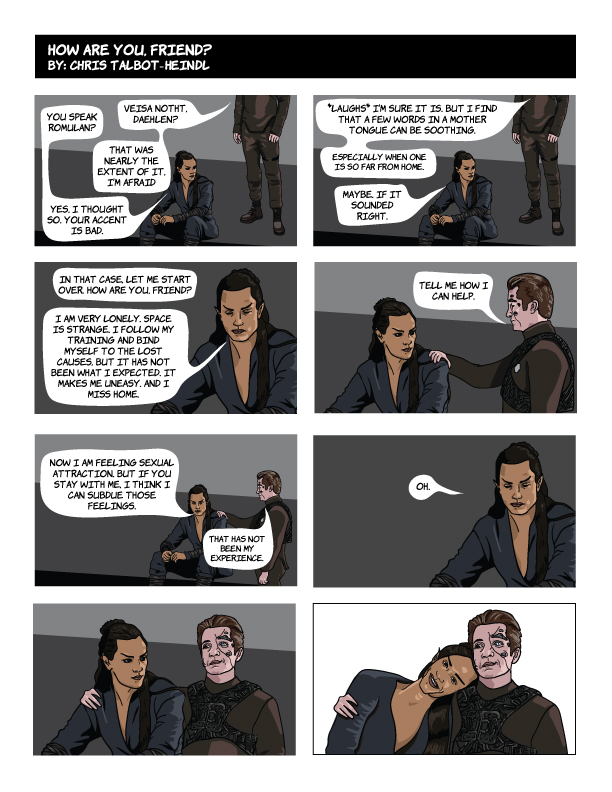 Short comic of Elnor and Hugh from Star Trek: DS 9
